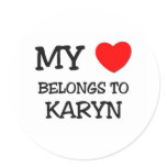 My Heart Belongs To KARYN stickers