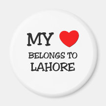 My heart belongs to LAHORE Fridge Magnets