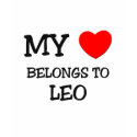 My Heart Belongs to Leo t-shirts