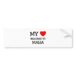 My Heart Belongs To MALIA Bumper Stickers
