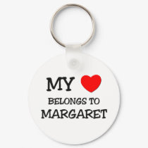 My Heart Belongs To MARGARET keychains