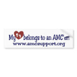 My Heart Belongs To My AMC'er bumper stickers
