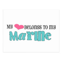 my heart belongs to my marine postcards