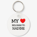 My Heart Belongs To NADINE keychains by ilovemyshirt My Heart Belongs To NADINE keychains