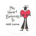 My Heart Belongs to Personalize It stickers