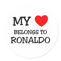 My Heart Belongs to Ronaldo Round Sticker