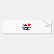 My Heart Belongs to Sophie Bumper Sticker