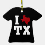 My heart belongs to Texas (sq) 2 Ornaments