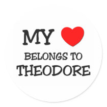 My Heart Belongs to Theodore stickers
