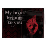 My heart belongs to you card