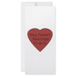 My Heart Belongs To You Rack Card Design