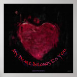 My Heart Belongs To You Valentine Romantic Poster