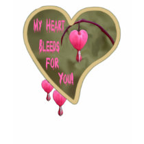 MY HEART BLEEDS FOR YOU by SHARON SHARPE t-shirts
