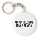 My Heart Fireman Key Chain