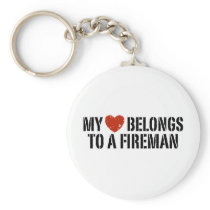 My Heart Fireman Key Chain