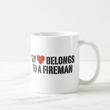 My Heart Fireman Mugs