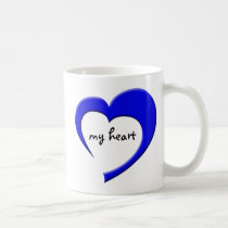 My Heart II mug (blue) mugs