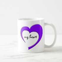 My Heart II mug (purple) mugs