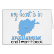 My Heart is in Afghanistan Greeting Card