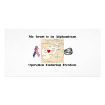 My Heart is in Afghanistan Customized Photo Card