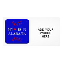 My heart is in Alabama Picture Card