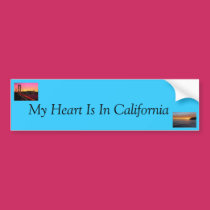 My Heart Is In California bumper stickers
