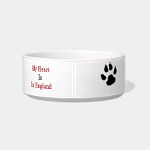 My Heart Is In England Cat Bowls