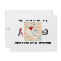 My Heart is in Iraq Personalized Invitation
