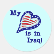My Heart is in Iraq Tshirts and Gifts Sticker