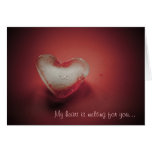 My heart is melting for you- photo love card cards