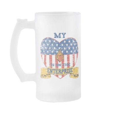 My Heart is on the Enterprise Mugs by navy_tees_gifts