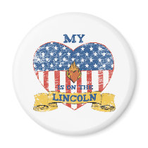 My Heart is on the Lincoln Fridge Magnets