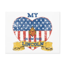 My Heart is on the Lincoln Postcard