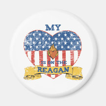 My Heart is on the Reagan Fridge Magnets