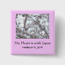 'My Heart is With Japan' Button buttons