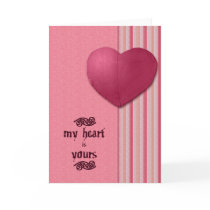 love, heart, passion, couple, relationship, infatuation, stripes, pink, tenderness, romance, romantic, valentine cards, valentine, cute, relation, emotions, emotive, valentine's day, Card with custom graphic design
