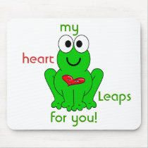 my heart Leaps for you!-1 mousepads by Just2Cute my heart Leaps for you!-1 mousepads