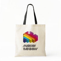 My Heart & Love is Made Of Rainbow Canvas Bag