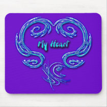My Heart Mousepad (purple) mousepads