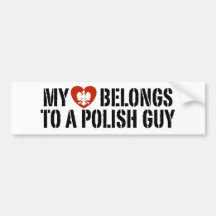 My Heart Polish Guy Bumper Stickers