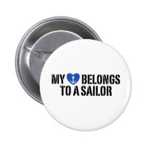 My Heart Sailor Pinback Button