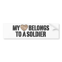 My Heart Soldier Bumper Stickers