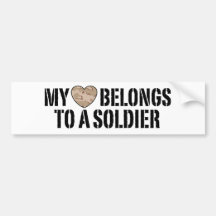 My Heart Soldier Bumper Stickers