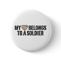 My Heart Soldier Pin