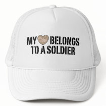 My Heart Soldier Mesh Hats