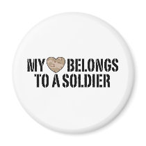 My Heart Soldier Fridge Magnet