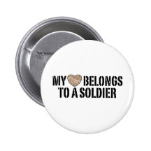 My Heart Soldier Pin