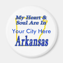My Heart & Soul Are In Arkansas Magnets