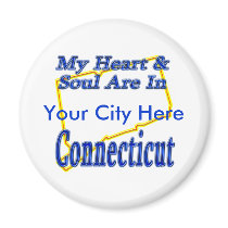 My Heart & Soul Are In Connecticut magnets