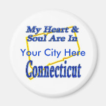 My Heart & Soul Are In Connecticut Magnet